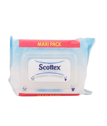 Packs de 74 lingettes humides Scottex Original