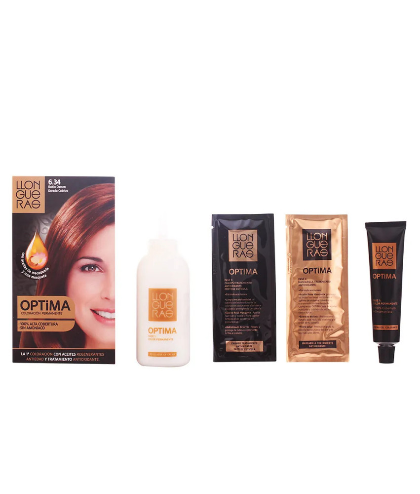 Coloration Permanente Llongueras 6.34 Blond Foncé Doré Cuivré