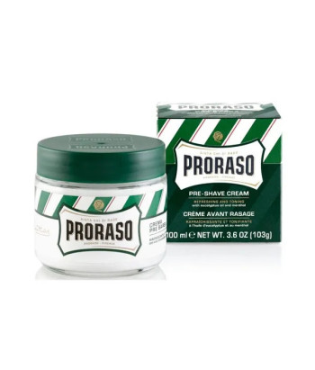 Proraso Green Crème Avant Rasage 100ml - Préparez votre peau