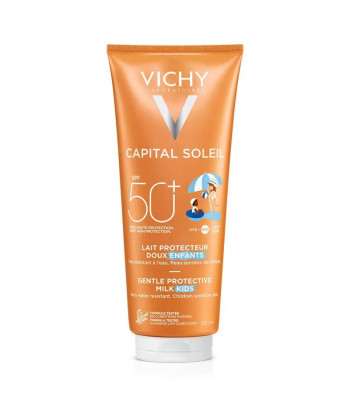 Vichy Capital Soleil Lait Douceur Enfants SPF50 300ml | Protection Corps routine de soins solaires