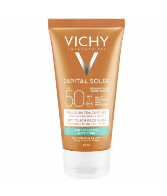 Emulsion anti-brillance SPF50 pour un corps protégé et sec