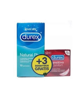 Durex Love Sex: 12 Préservatifs Naturels + 3 Sensibles