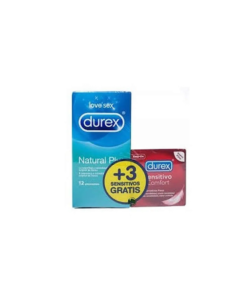 Durex Love Sex: 12 Préservatifs Naturels + 3 Sensibles