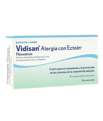 Traitement efficace contre les allergies - Vidisan Collyre 20 x 0.5ml