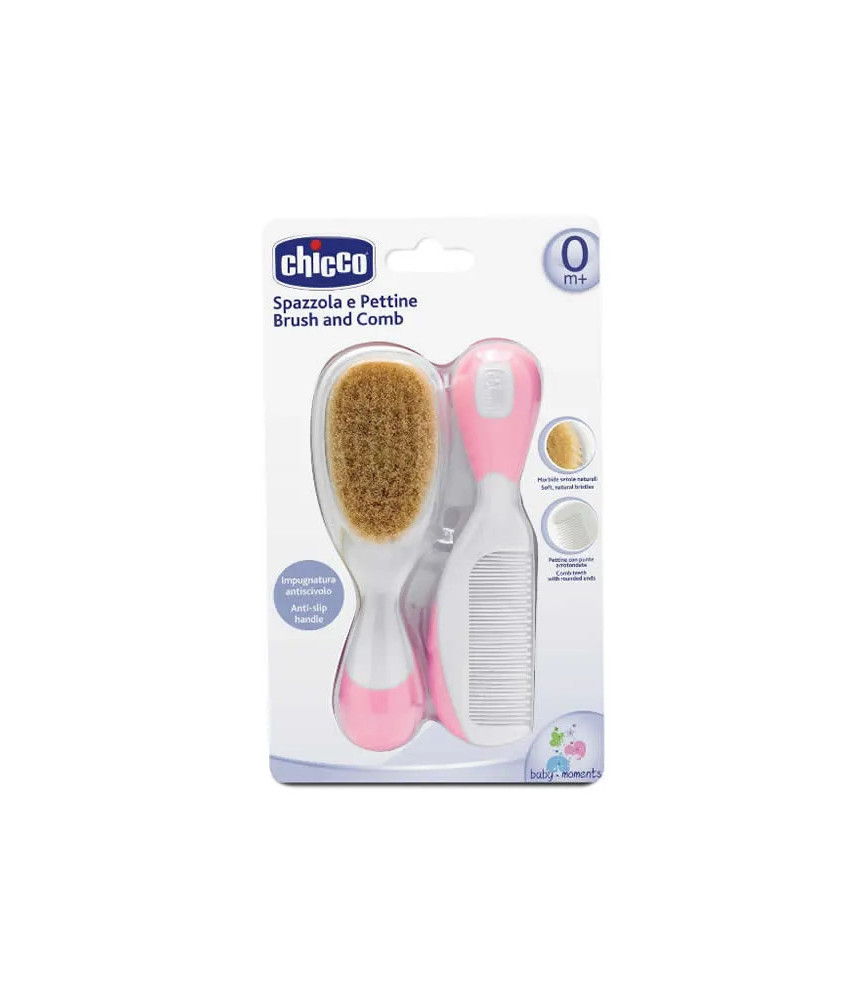 Chicco Brosse et Peigne Rose pour Bébé