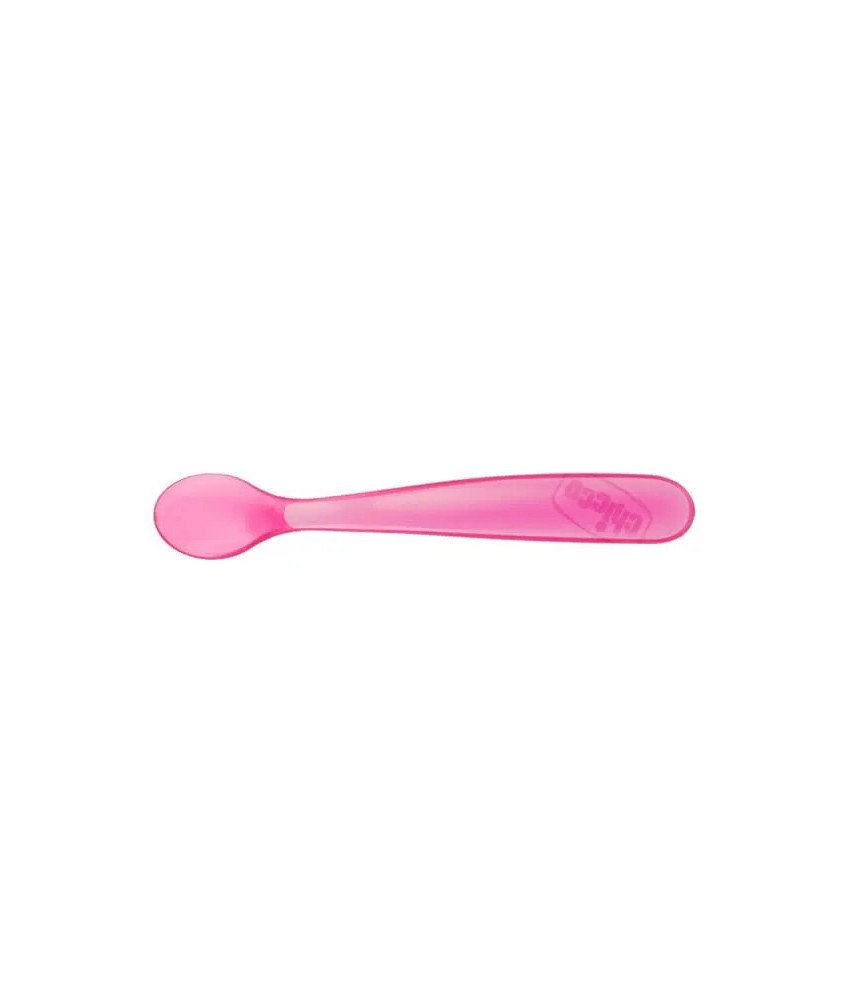 Cuillères en silicone Chicco Duplo Soft Rose 6m+ - Lot de 2