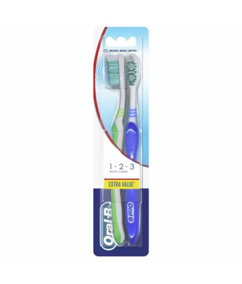 Oral-B Shiny Clean Brosse À Dents Medium - Pack de 2