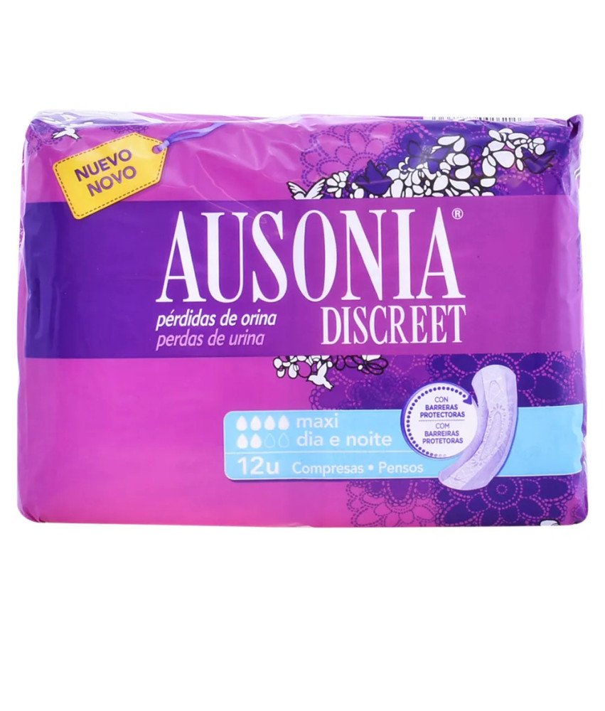 Serviettes Hygiéniques Ausonia Discreet Maxi - Paquet de 12