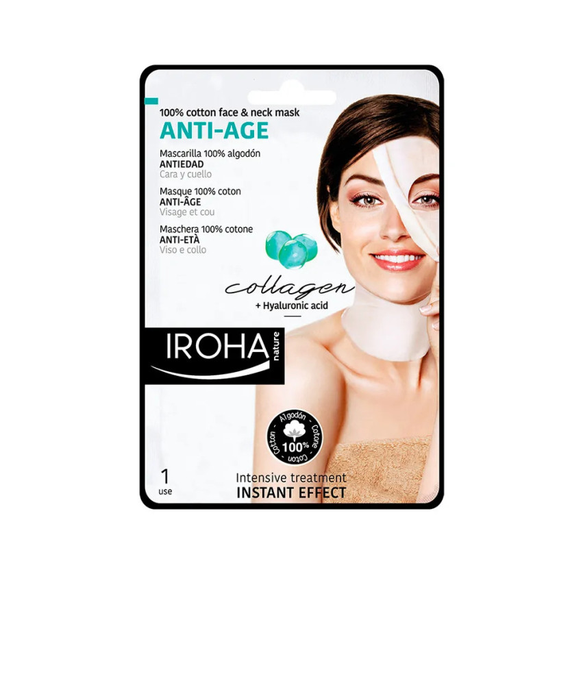 Masque Coton Visage & Cou Collagène - Iroha Nature