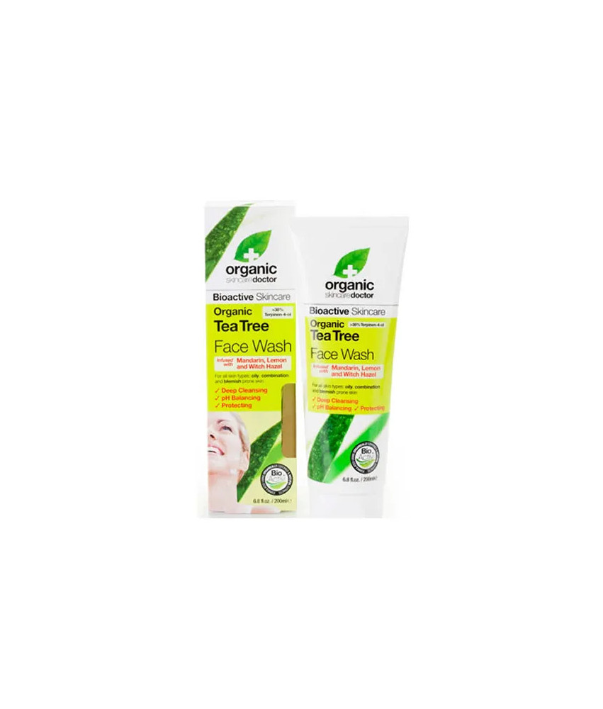 Nettoyant Visage Dr Organic à l'Arbre à Thé 200ml