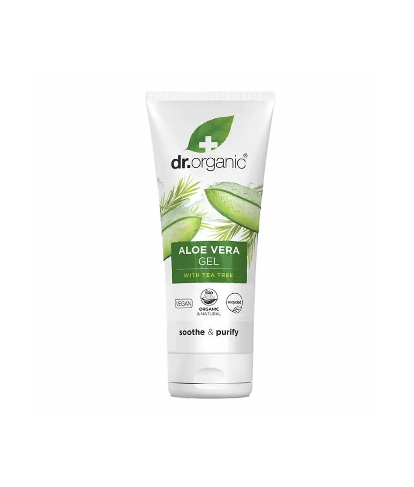 Gel d'Aloe Vera Dr Organic avec Tea Tree 200ml