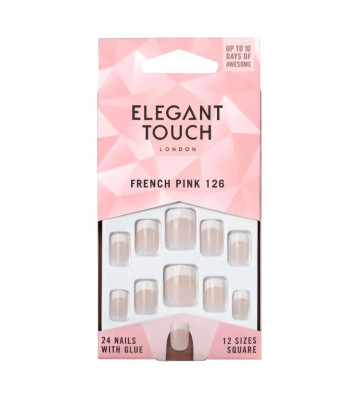 Ongles Français Naturels Élégants - Elegant Touch 126 courts.