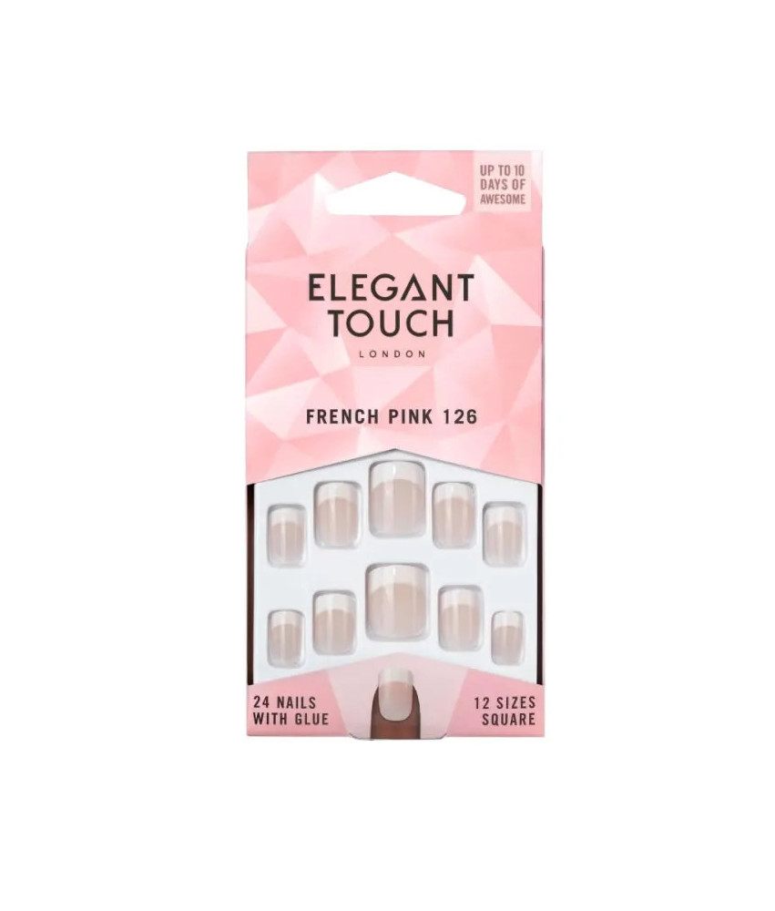 Ongles Français Naturels Élégants - Elegant Touch 126 courts.