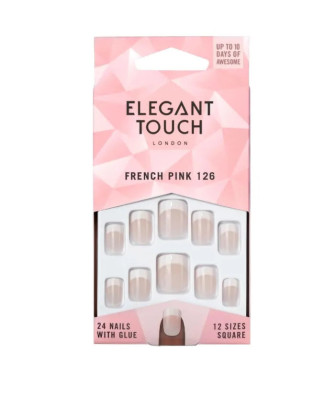 Ongles Français Naturels Élégants - Elegant Touch 126 courts.