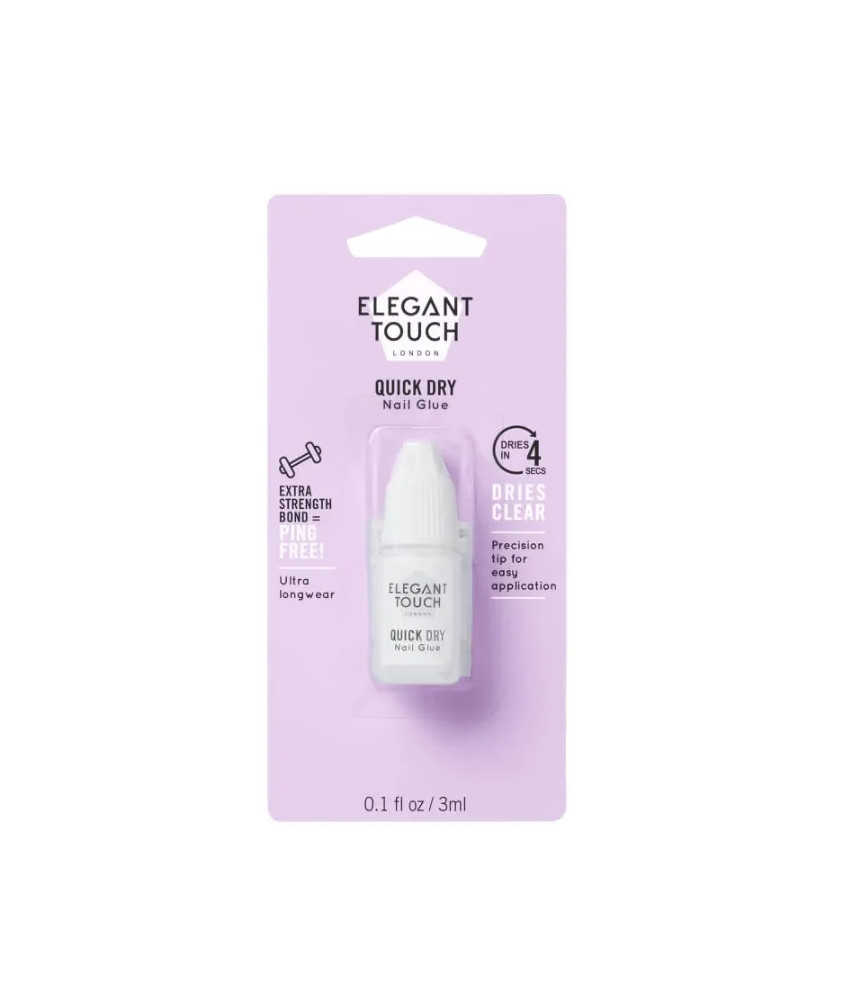Colle à ongles séchage rapide Elegant Touch en 5 secondes