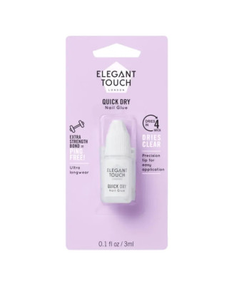 Colle à ongles séchage rapide Elegant Touch en 5 secondes