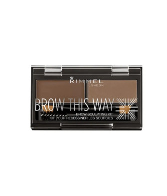 Kit de Sculpture de Sourcils Rimmel Brow This Way 002 Mid Brown