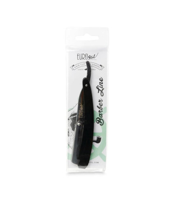 Eurostil Barber Line: Rasoir à lame interchangeable en noir!