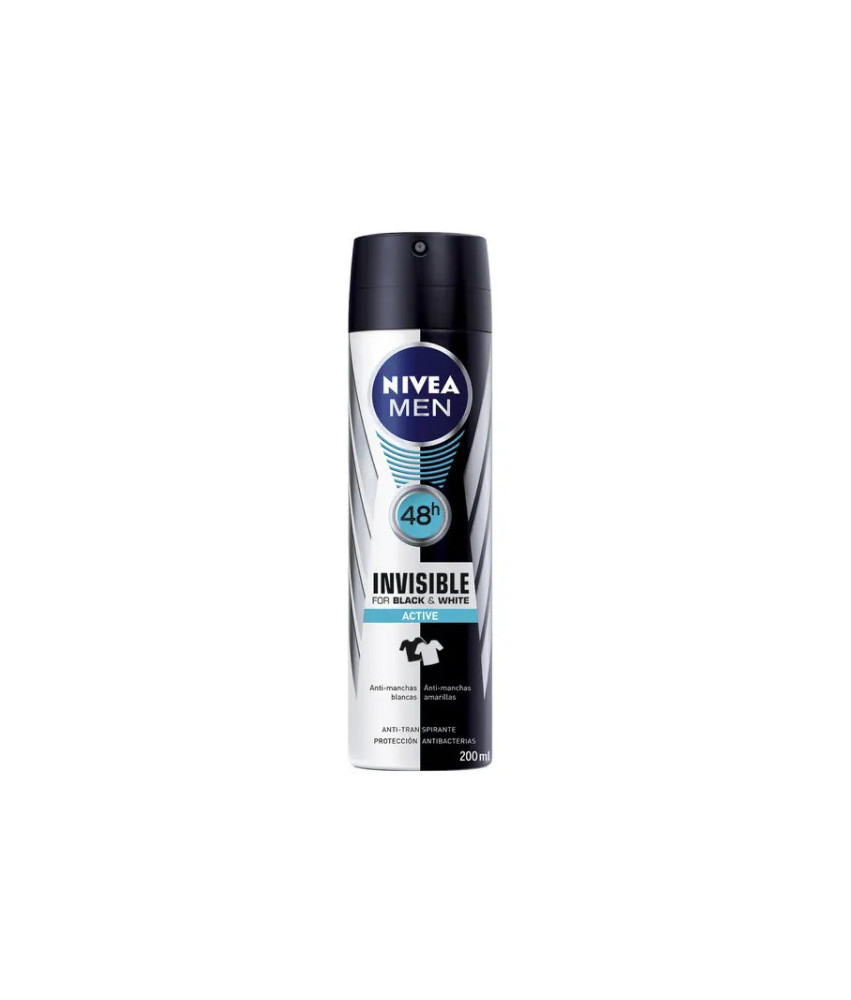 Déodorant Nivea Men Invisible Pour les Actifs Noir et Blanc 200ml