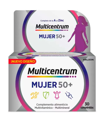 Complément Alimentaire Multicentrum Femme 50+ 30 Comprimés