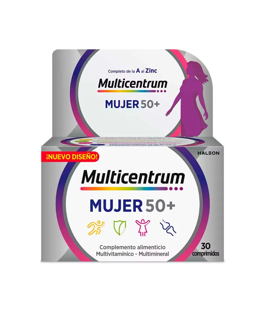 Complément Alimentaire Multicentrum Femme 50+ 30 Comprimés