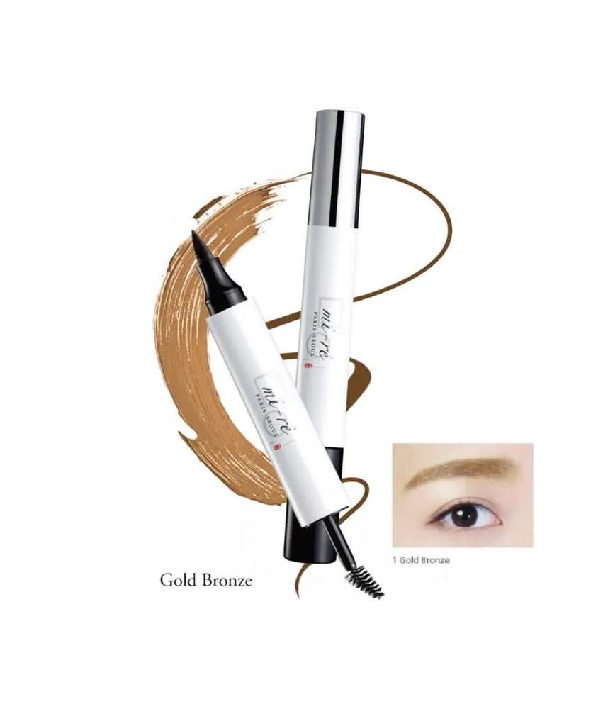 Superbe teinture et mascara pour sourcils Brow Plume Perfection en or bronze