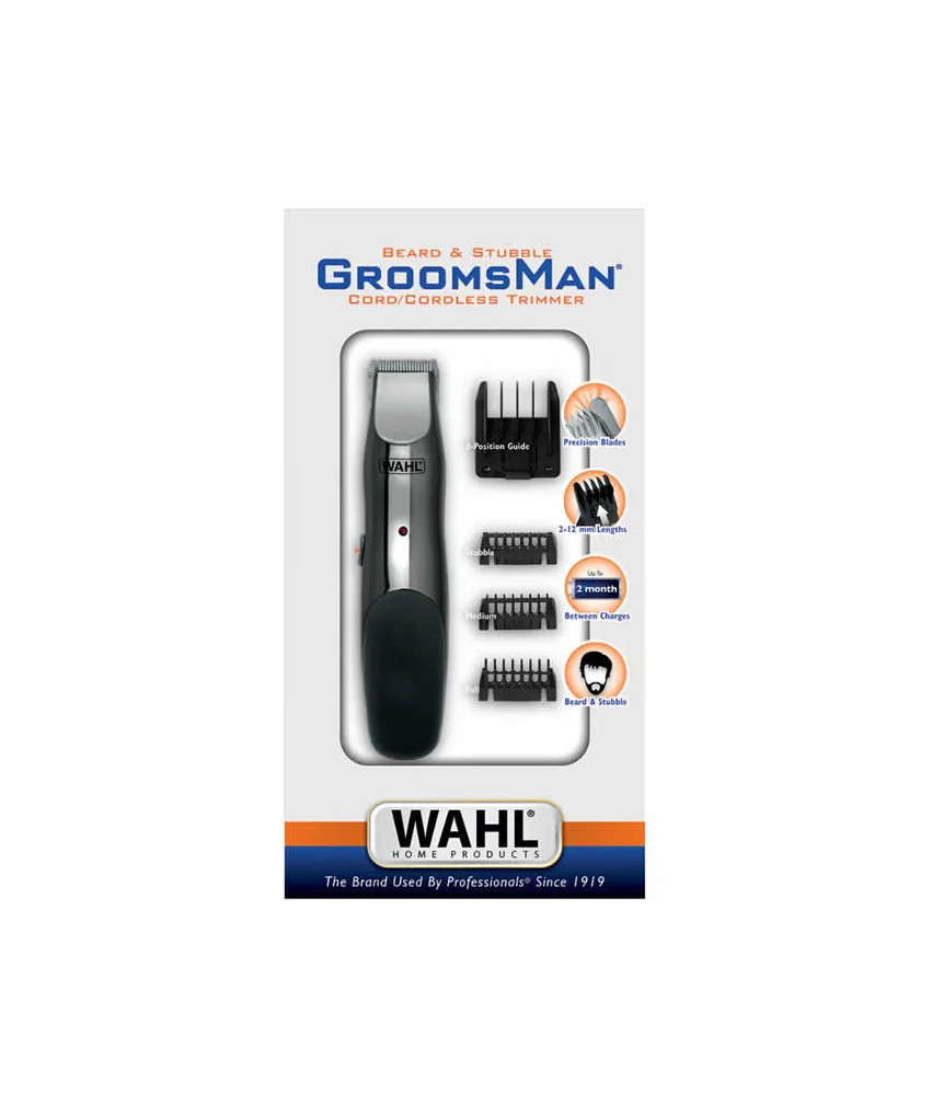 Tondeuse à barbe et stubble Wahl Groomsman: Sans fil, précise et pratique