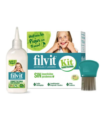 Éliminez les poux avec Filvit Dimeticona Anti Poux - Coffret 3 Produits