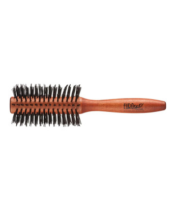 Brosse ronde en bois Eurostil 24mm - Nylon robuste