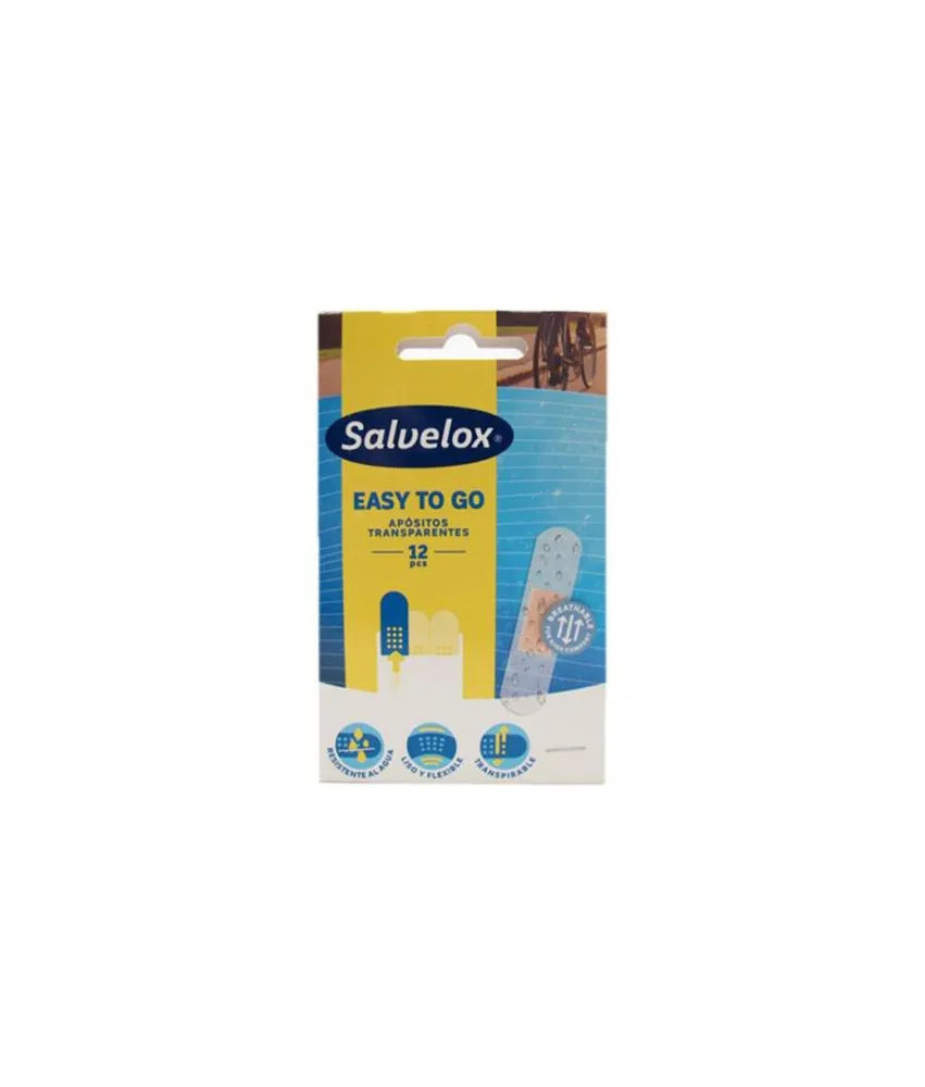 Pansements transparents Salvelox Easy to Go - 12 unités