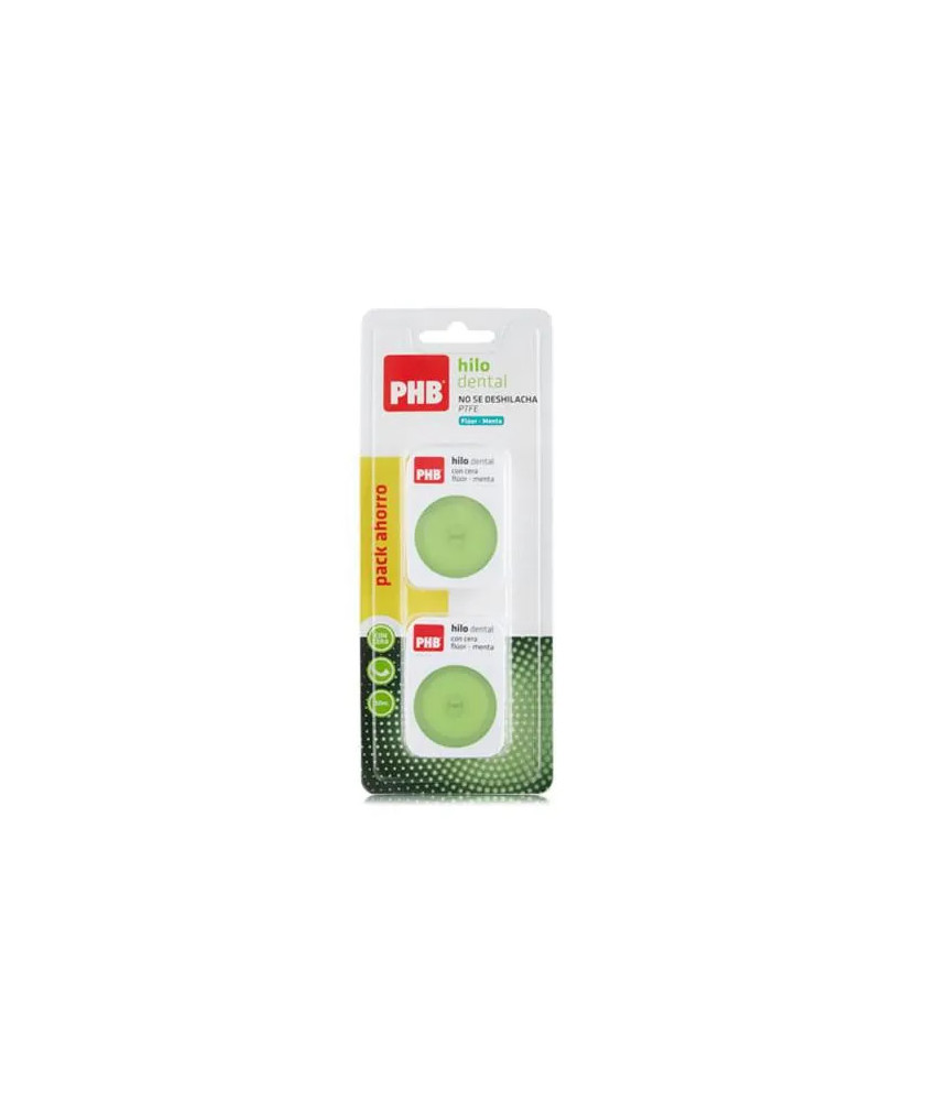 Fil dentaire Pbh Phb Fluo et Menthe 50m Double Wax