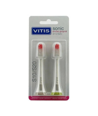 Pièce de rechange brosse à dents électrique Vitis pour gencives délicates 2 unités