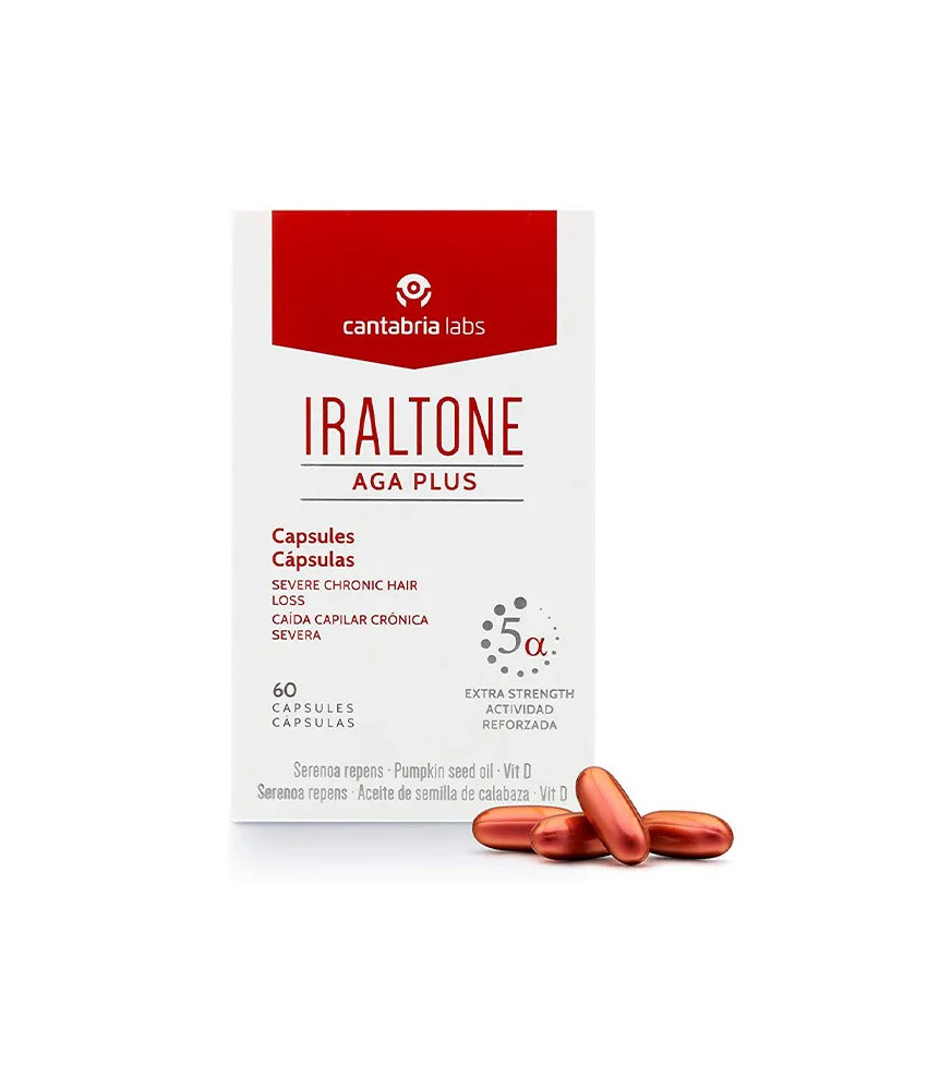 Traitement anti-chute cheveux Iraltone Aga Plus - 60 Capsules