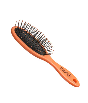Eurostil Petit Pinceau Ovale Orange Fluor 1un: Coiffure Fun et Vibrante