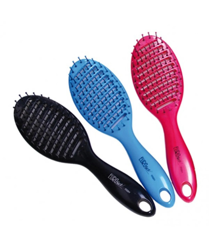Brosse incurvée Eurostil pour des cheveux colorés