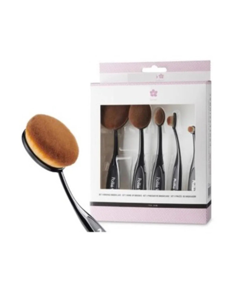 Ensemble de 5 Pinceaux Eurostil pour un Maquillage Parfait