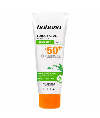 Protection maximale: Fluide Facial Babaria SPF50 pour Peau Sensible 75ml