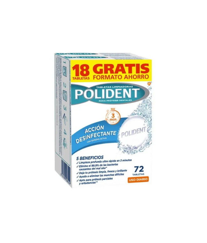 Polident Comprimés De Nettoyage 72 Unités - Pour une propreté parfaite