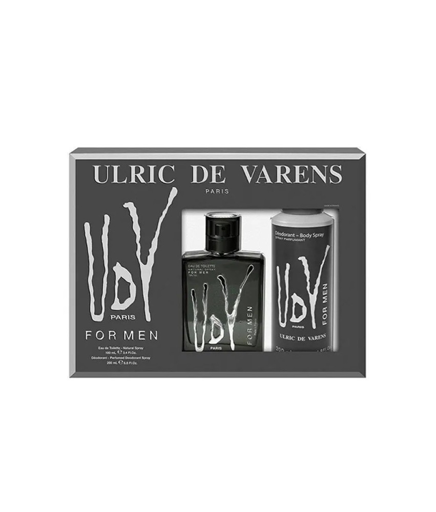 Coffret Ulric De Varens UDV Black Pour Homme 100ml - 2 Produits