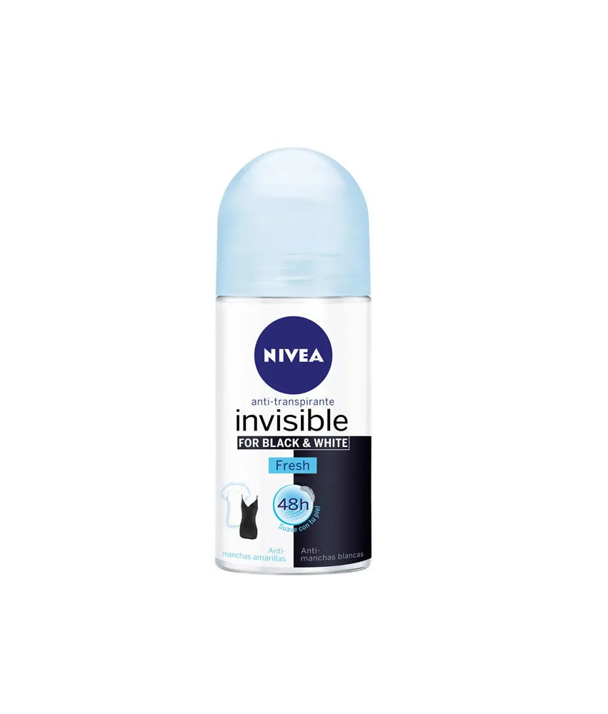 Nivea For Black And White Roll On Fresh 50ml - Protection et Fraîcheur
