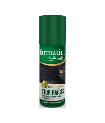 Farmatint Spray Stop Racines Noir 75ml - Couvrez vos racines en un instant