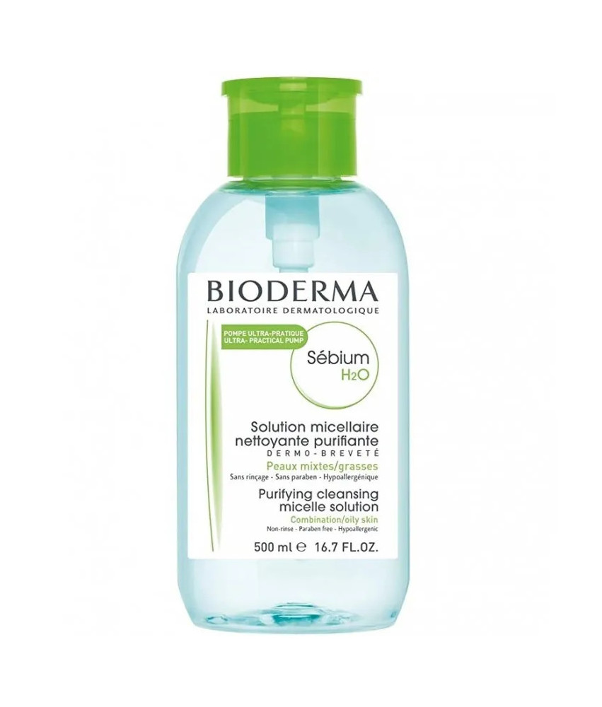 Nettoyant sans rinçage Bioderma Sebium H2O Reverse Pump 500ml