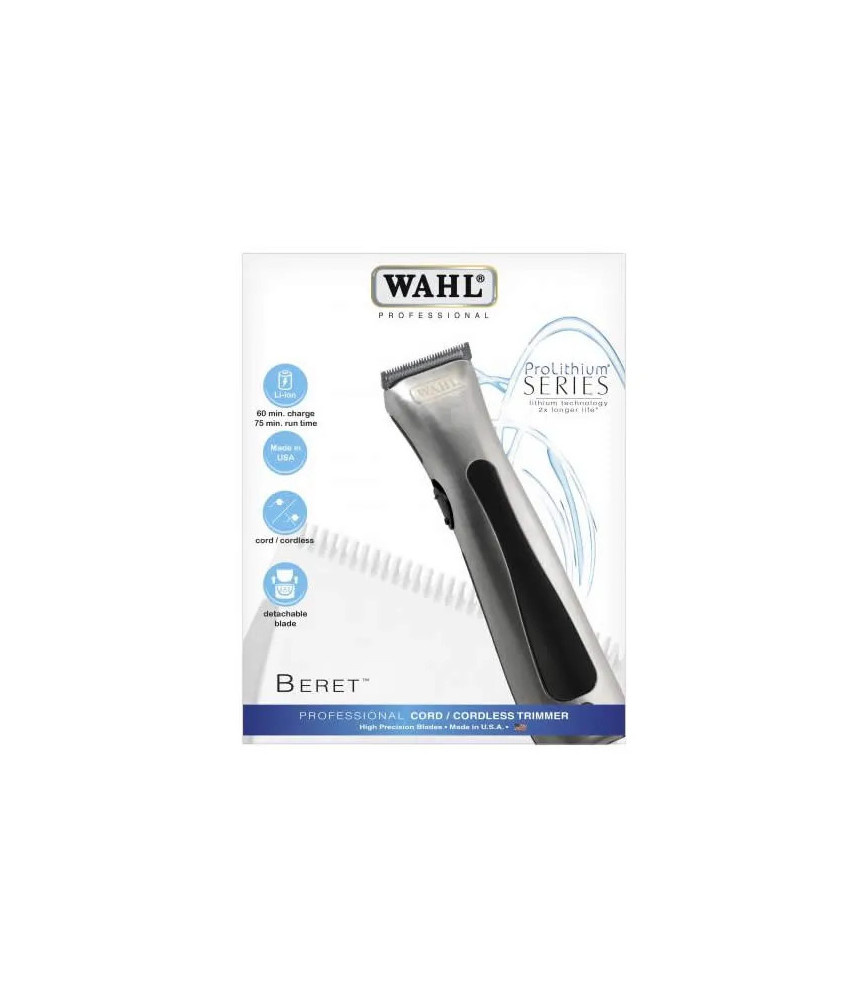Tondeuse Wahl Beret Lithium Ion Pro : Sans fil, Haute Précision