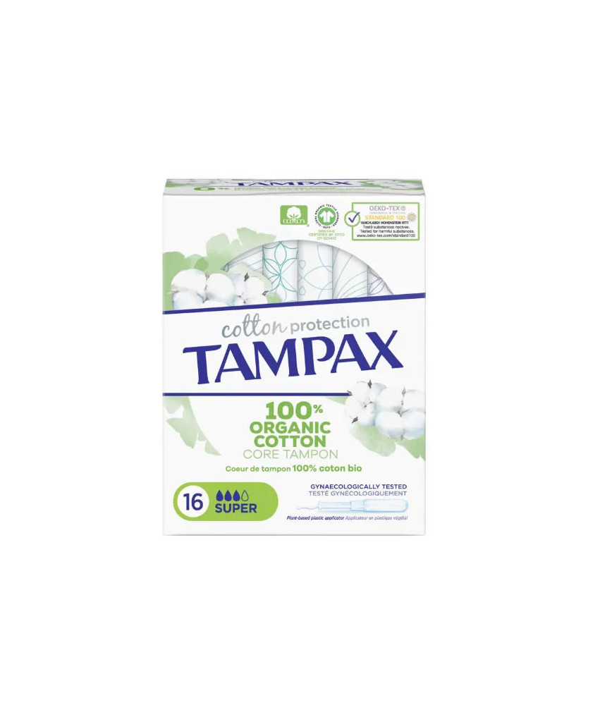 Tampax Organic Super Tampon 16 Unités: Protection Naturelle