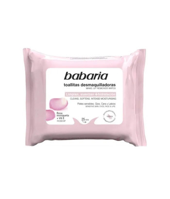 Lingettes démaquillantes Babaria Rosa Mosqueta - 25 unités