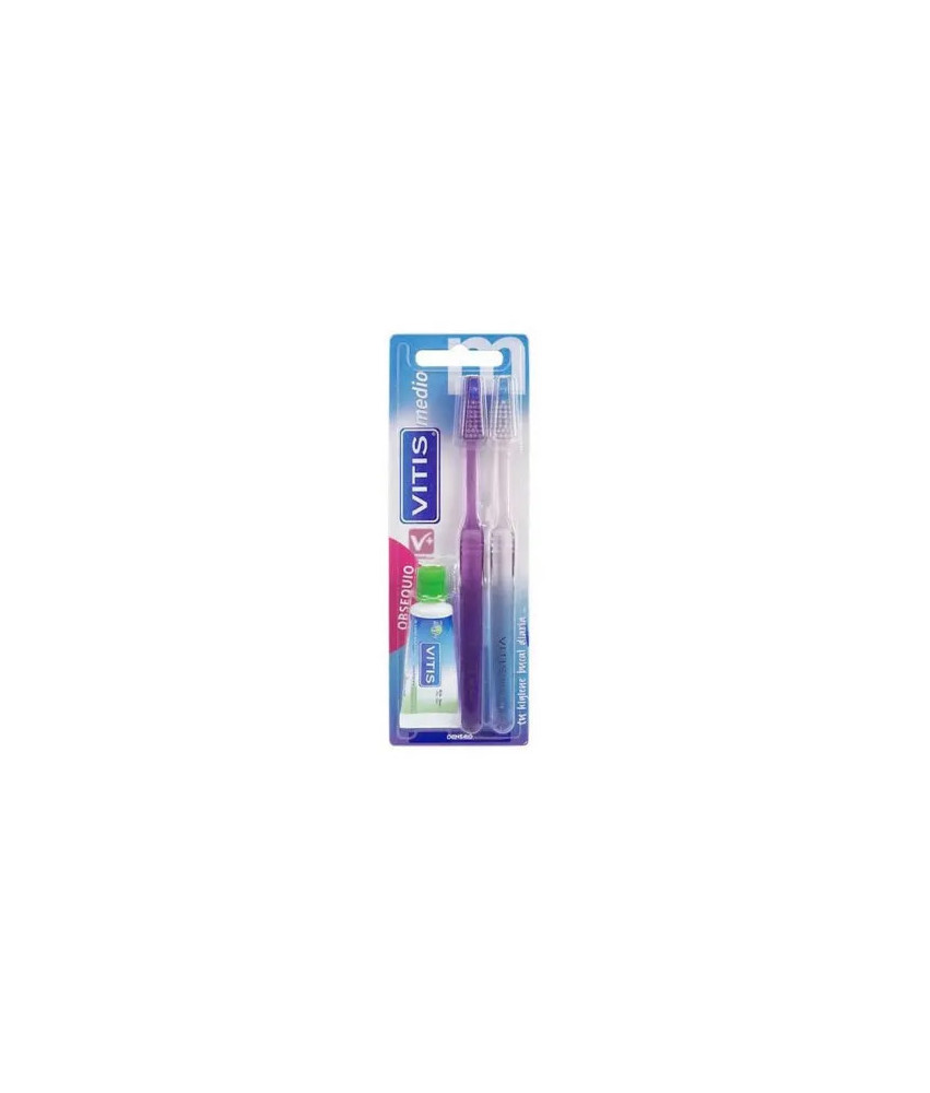 Brosse Vitis Duplo Medium + Anticaries 15ml