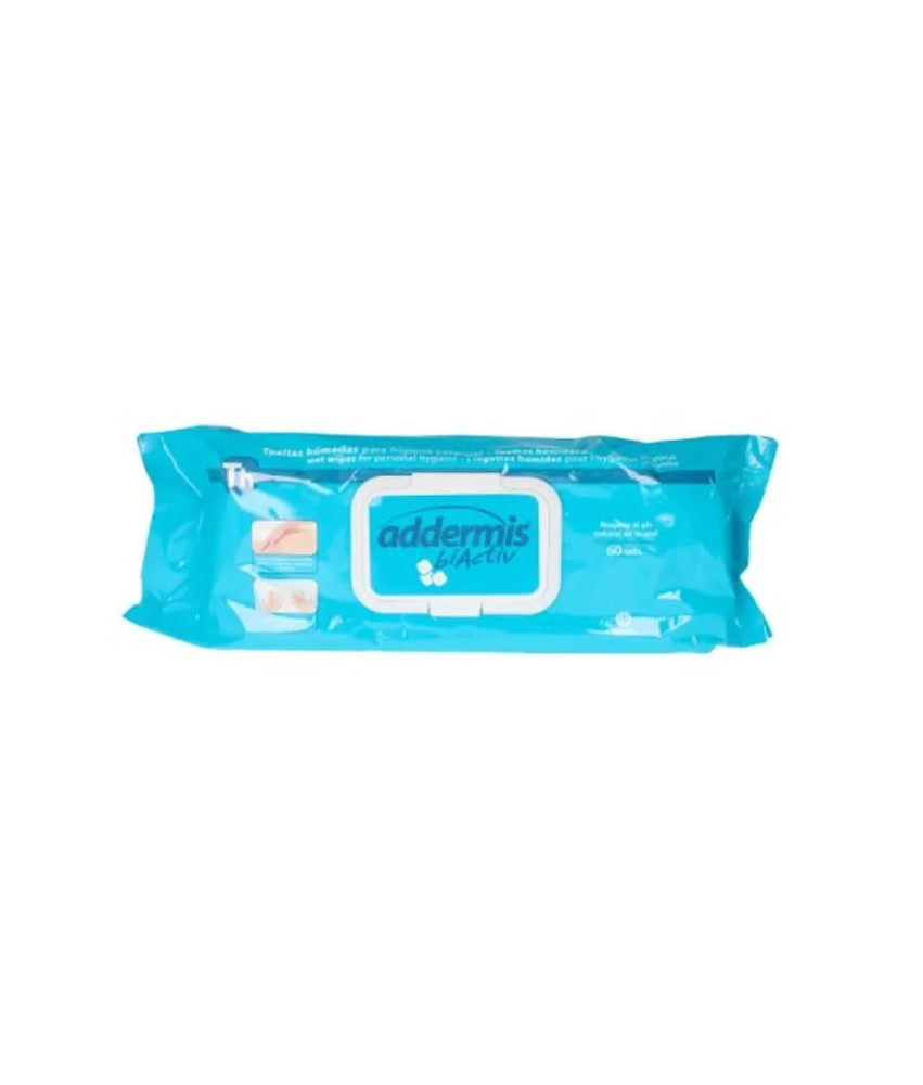 Lingettes Humides Indasec Addermis Biactiv pour Adultes - 60 Unités
