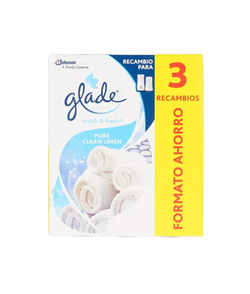 Recharge Glade Touch And Fresh Pure Clean Linen 3 Refill