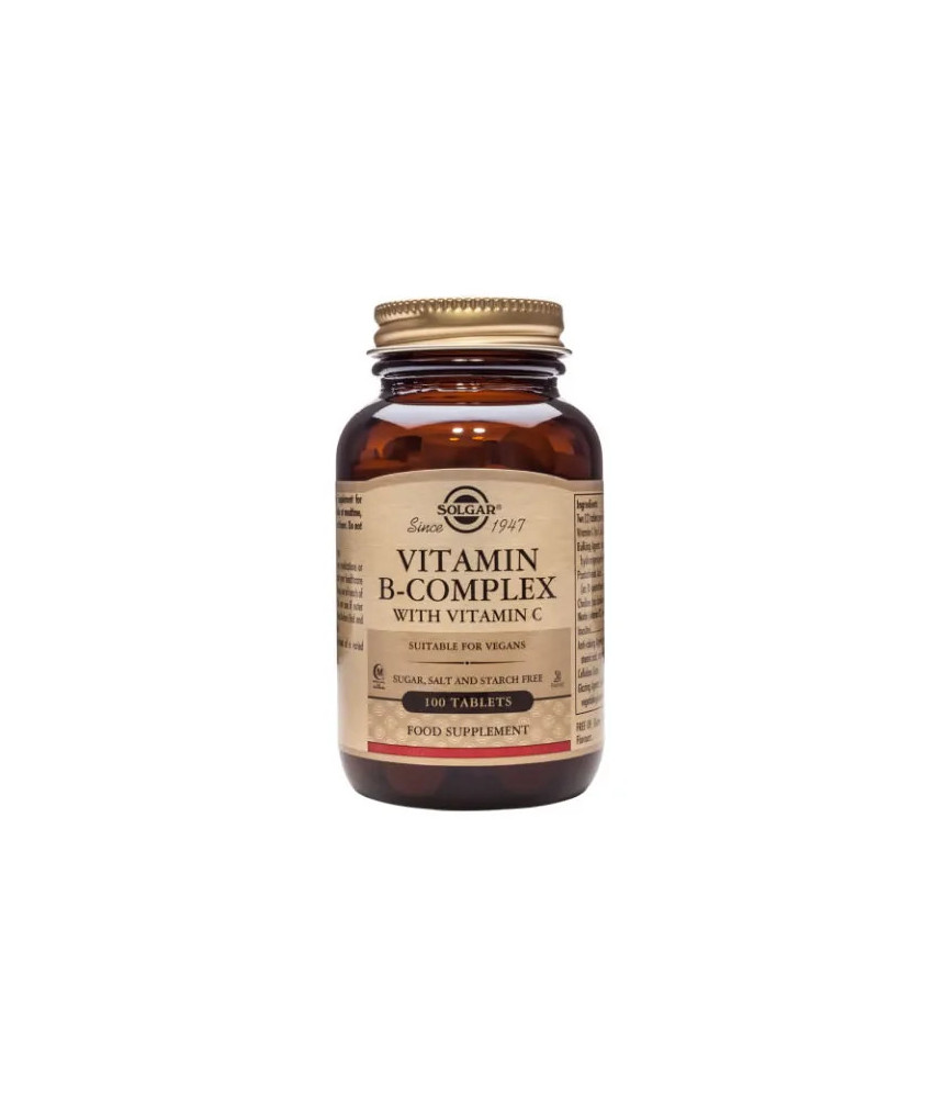Compléments alimentaires - Solgar Vitamine B-Complexe avec Vitamine C - 100 comprimés