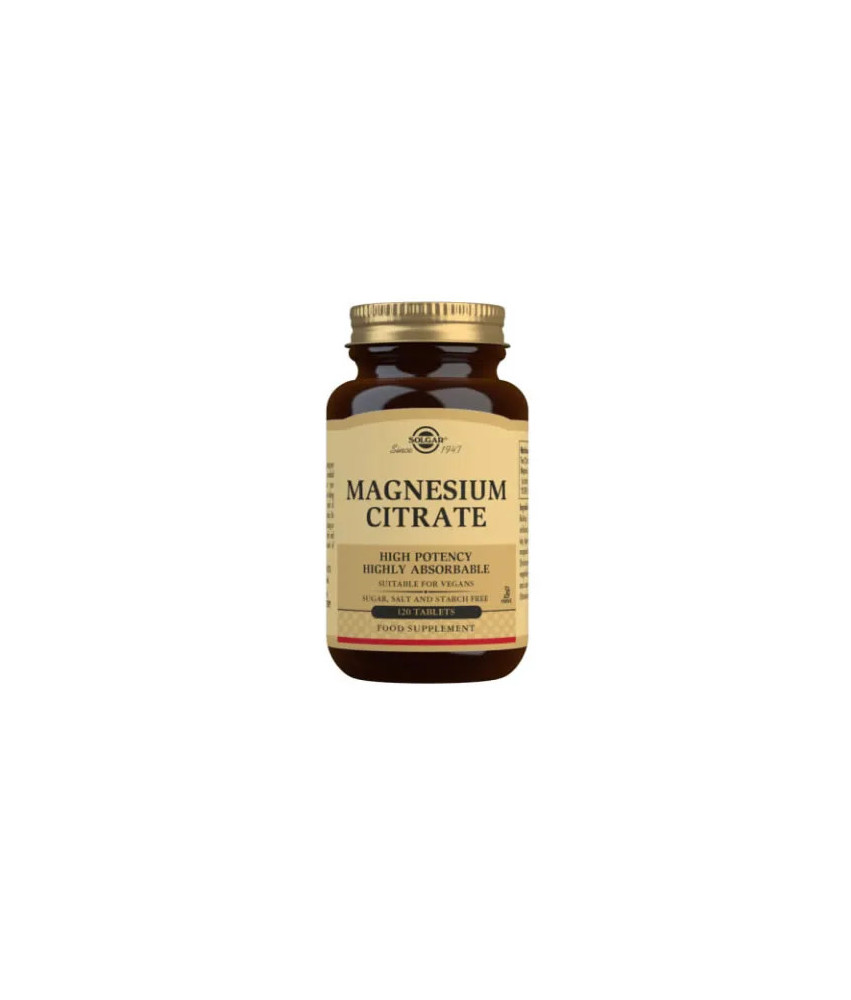 Complément alimentaire: Solgar Citrate de Magnésium - 120 comprimés